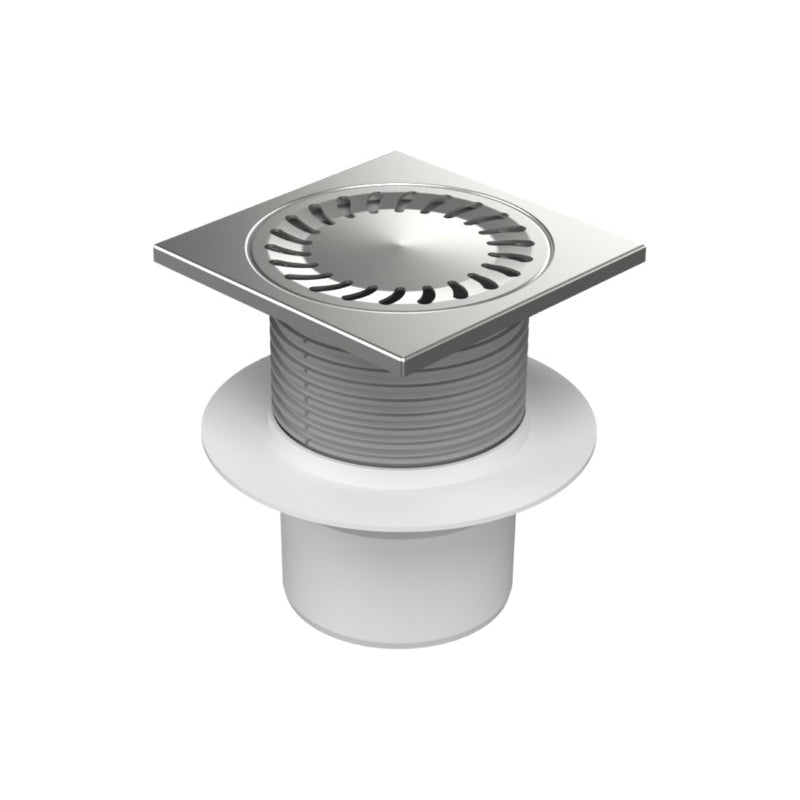 Sifon de pardoseala MCH cu iesire verticala DN 110/H reglabil, complet din otel inox cu guler/flansa