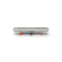 Rigola de interior MCH cu rama si gratar de inox HARMONY lucioasa, 350 mm