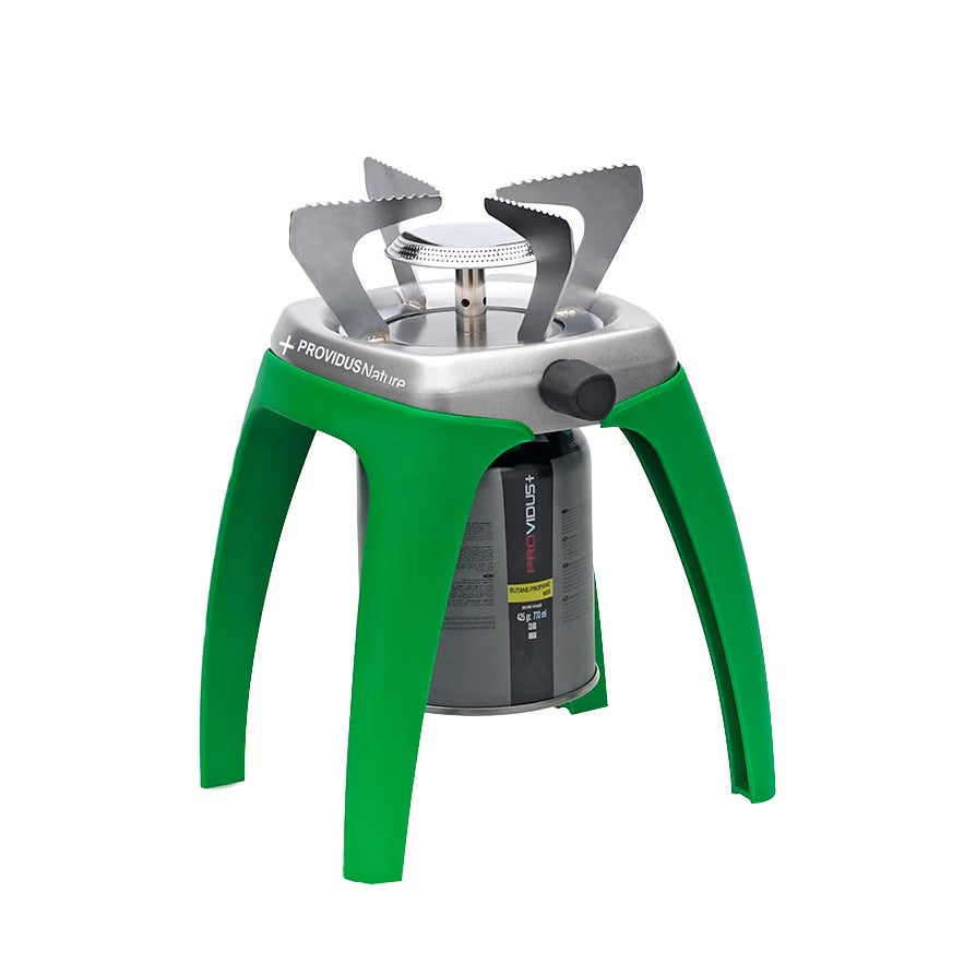 Mini aragaz portabil camping PROVIDUS 4 picioare, 1 ochi de ardere cu valva de 7/16