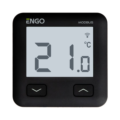 Termostat ENGO E10-MBUSB, Wi-Fi si MODBUS RS-485, 230V, negru