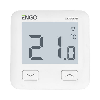 Termostat ENGO E10-MBUSW, Wi-Fi si MODBUS RS-485, 230V, alb