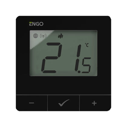 Termostat aparent cu fir E25, ZIGBEE, 868MHZ, 230V, negru, ENGO