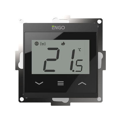 Termostat Wi-Fi ENGO E55-B, pentru cadru 55 x 55 mm, 230V, negru