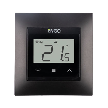 Termostat Wi-Fi ENGO E55-B, pentru cadru 55 x 55 mm, 230V, negru