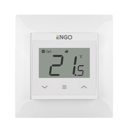 Termostat Wi-Fi ENGO E55-W, pentru cadru 55 x 55 mm, 230V, alb