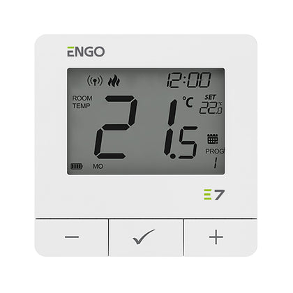 Termostat ambiental programabil fara fir E7-RFW, ENGO