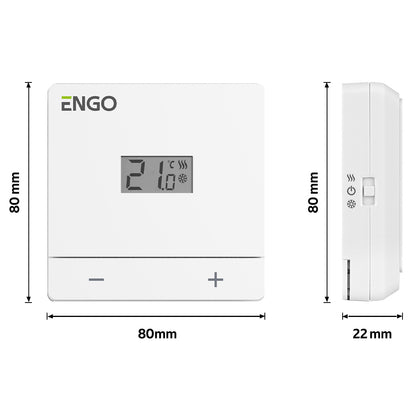 Termostat de camera EASY cu fir, alb, 230V, ENGO