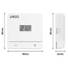 Termostat cu fir ENGO EASY-24W, 24V AC, incalzire si racire, alb
