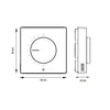 Termostat de camera simplu, negru, cu fir, 230V, Engo