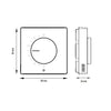 Termostat de camera simplu, alb, cu fir, 230V, Engo