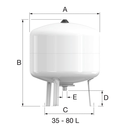 Vas de expansiune FLAMCO Airfix R. 80 L