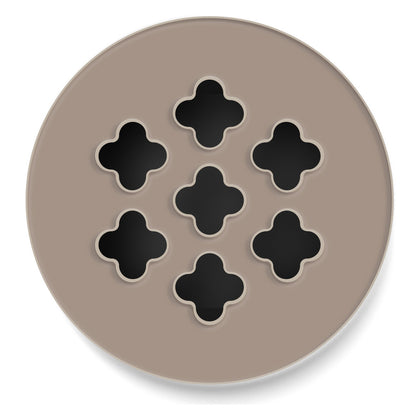 Grila CROSS CIRCLE sticla bronz satinata 160x160 mm – Frankische