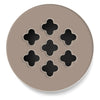 Grila CROSS CIRCLE sticla bronz satinata 160x160 mm – Frankische