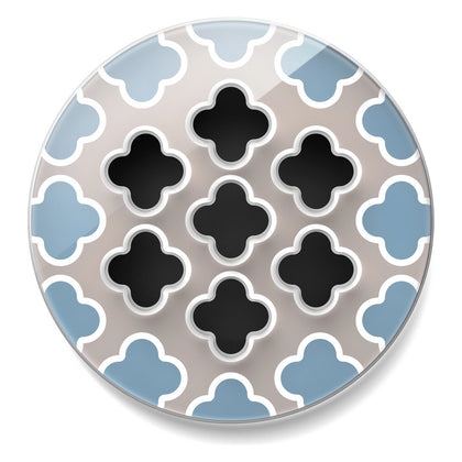 Grila CROSS CIRCLE sticla albastru/gri 160x160 mm – Frankische