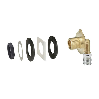 Set cot pentru vas toaleta incastrat 24 mm alama 16 mm - 1/2