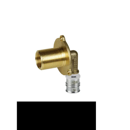 Cot la 90° din alama pentru vas toaleta incastrat 24 mm - 20 mm - 1/2
