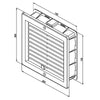 Rama de aerisire cu obloane reglabile HACO VM U-200 x 200 mm