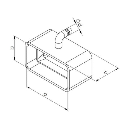 Colector condens  cu scurgere HACO SBK 110 × 55 P