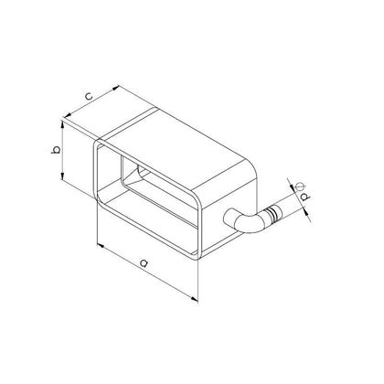 Colector condens  cu scurgere HACO SBK 110 × 55 B