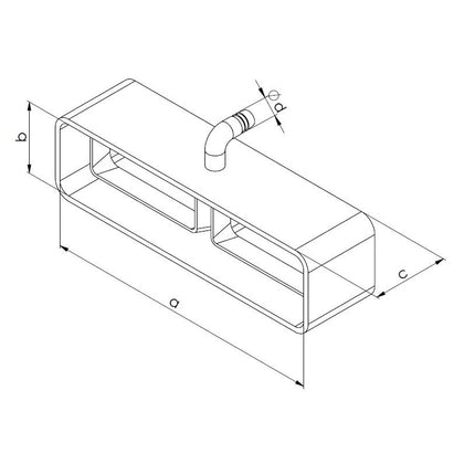 Colector condens  cu scurgere HACO SBK 220 × 55 P