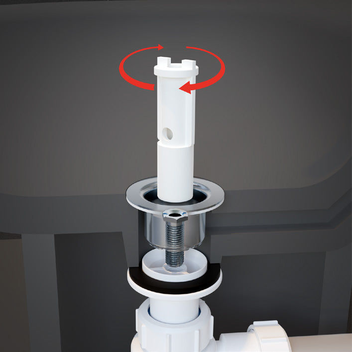 Sifon pentru lavoar McALPINE tip racord rigid 1 1/14” cu ventil click-clack