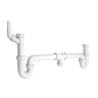 Sifon dublu pentru chiuveta Ø40 cu racord 1 1/2” McALPINE