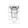 Receptor de exterior cu iesire verticala D110/250 cu gratar de fonta, MCH Chudej