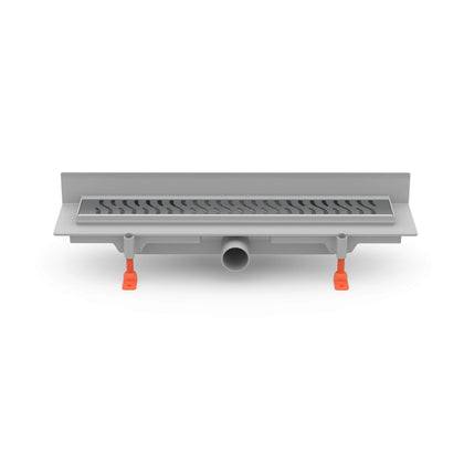 Rigola de interior montate la perete MCH cu gratar de inox HARMONY lucioasa, 350 mm