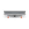 Rigola de interior montate la perete MCH cu rama si gratar de inox HARMONY mata, 350 mm