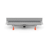 Rigola de interior montate la perete MCH cu gratar de inox MEDIUM mata, 350 mm
