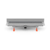 Rigola de interior montate la perete MCH cu gratar de inox DROPS mata, 450 mm