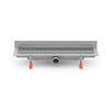 Rigola de interior montate la perete MCH cu rama si gratar de inox DROPS mata, 450 mm