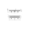 Rigola de interior montate la perete MCH cu gratar de inox MEDIUM mata, 450 mm
