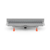 Rigola de interior montate la perete MCH cu rama si gratar de inox MEDIUM mata, 450 mm