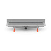 Rigola de interior montate la perete MCH cu gratar de inox SQUARE mata, 450 mm