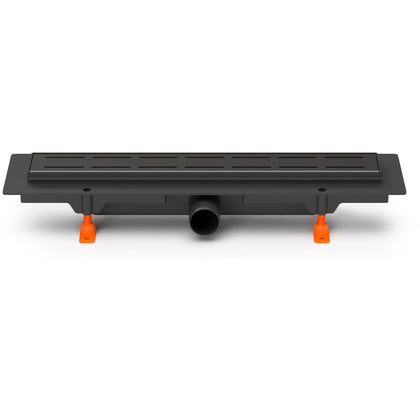 Rigola de dus neagra MCH LINE cu gratar din otel inoxidabil 550mm, mata