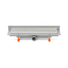 Rigola de interior montate la perete MCH cu rama si gratar de inox BASIC lucioasa, 650 mm