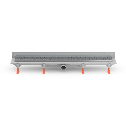 Rigola de interior montate la perete MCH cu rama si gratar de inox DROPS lucioasa, 650 mm