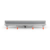 Rigola de interior montate la perete MCH cu rama si gratar de inox DROPS mata, 650 mm