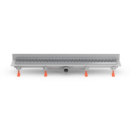 Rigola de interior montate la perete MCH cu rama si gratar de inox MEDIUM mata, 650 mm