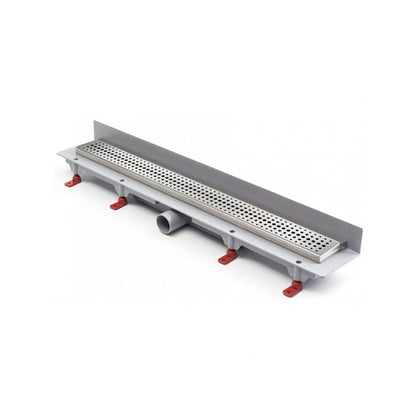 Rigola de interior montate la perete MCH cu gratar de inox BASIC mata, 750 mm