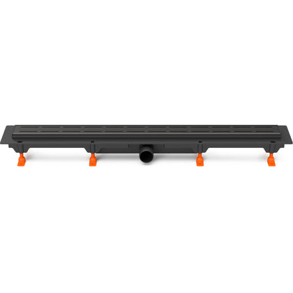 Rigola de dus neagra MCH LINE cu gratar din otel inoxidabil 750mm, mata