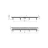 Rigola de interior montate la perete MCH cu gratar de inox HARMONY mata, 850 mm