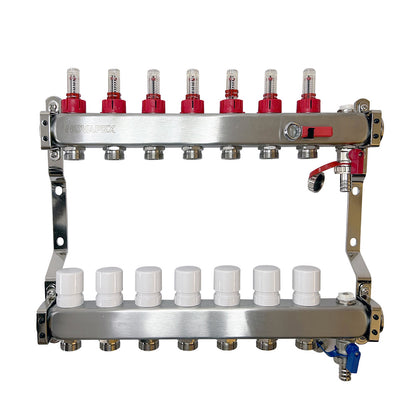 Distribuitor - colector NOVAPEX pentru instalatii de incalzire in pardoseala-7 cai, 1