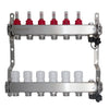 Set de distribuitoare din inox cu debitmetre, robinet de golire polimer, aerisitor NOVAPEX - 1