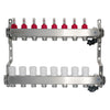 Set de distribuitoare din inox cu debitmetre, robinet de golire polimer, aerisitor NOVAPEX - 1