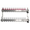 Set de distribuitoare din inox cu debitmetre, robinet de golire polimer, aerisitor NOVAPEX - 1