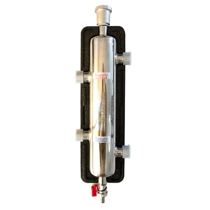 Separator hidraulic  din inox, izolat cu un circuit, Land-Tech. Filet 1”