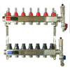 Set de distribuitor din inox cu debimetre, izolatie anticondens, robinet de golire, aerisitor automat, 1