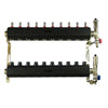 Set de distribuitor din inox cu debimetre, izolatie anticondens, robinet de golire, aerisitor automat, 1